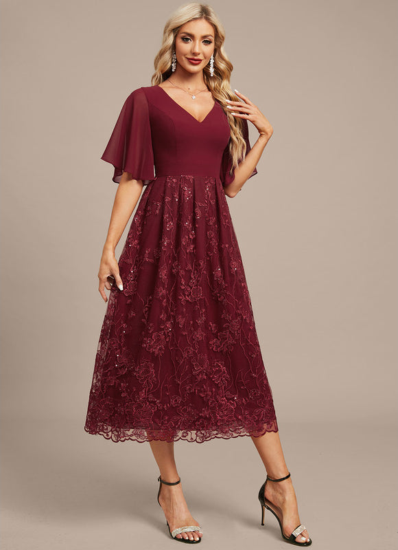 Robe Midi Émeraude Brodée - gallery 6