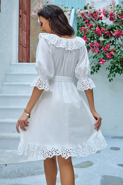 Robe Midi Coton Brodée - gallery 1