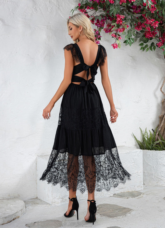 Robe Midi Dentelle Élégante - gallery 4