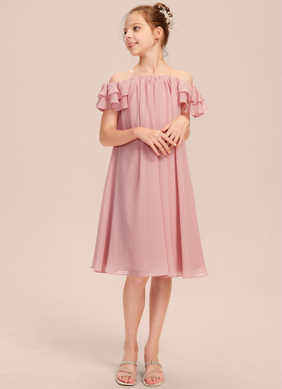 Robe Midi Chiffon Rosée - gallery 5