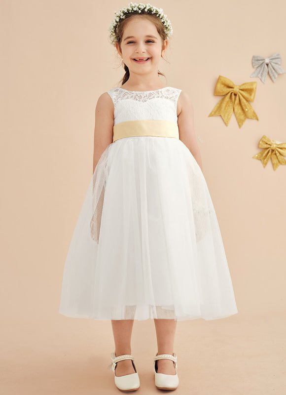 Robe Midi Écru Enfant