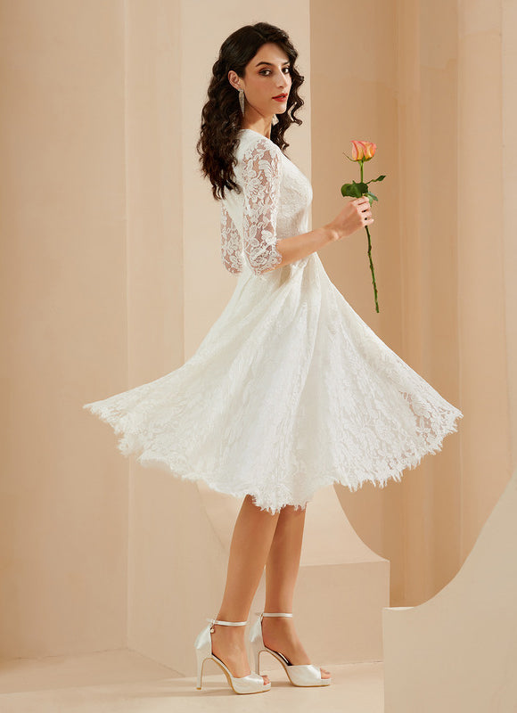 Robe Midi Dentelle Précieuse - gallery 3
