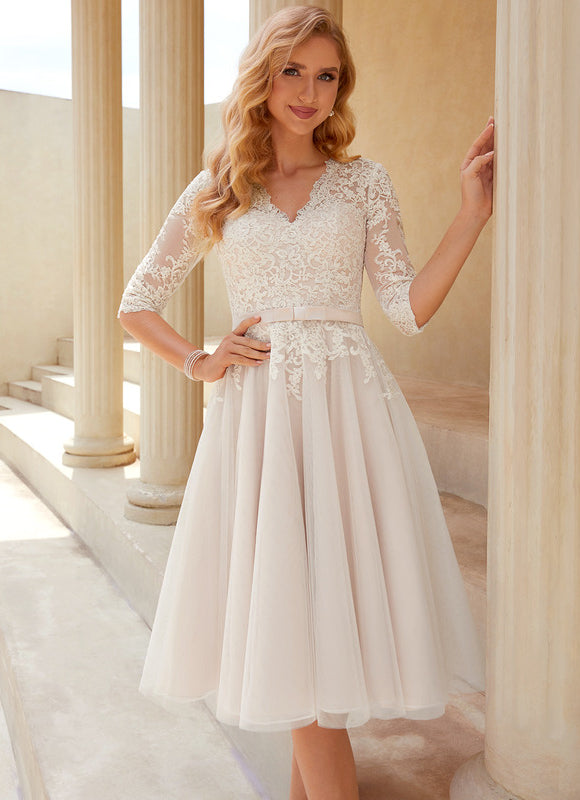 Robe Midi Tulle Écrue - gallery 2