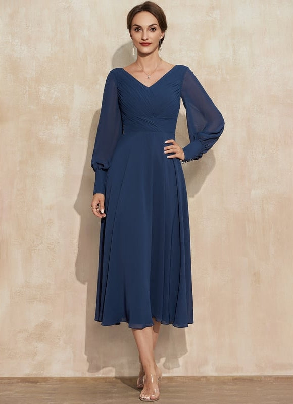 Robe Midi Fluide Marine - gallery 2