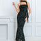 Robe Midi Sirène Velours Noir