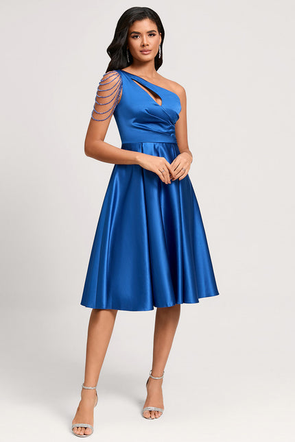 Robe Midi Bleu Éclatant - gallery 3