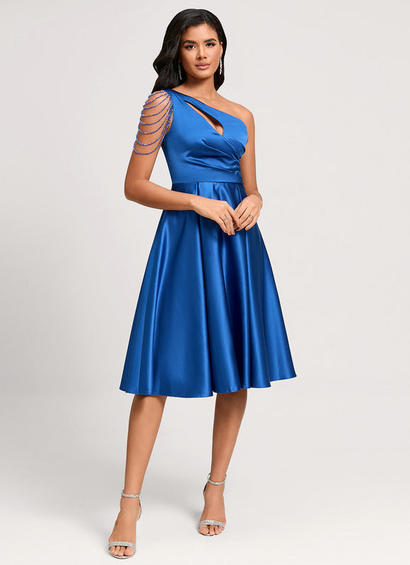 Robe Midi Bleu Éclatant - gallery 3