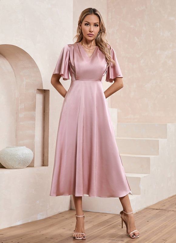 Robe Midi Noire Manche Longue - gallery 1