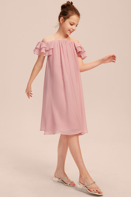 Robe Midi Chiffon Rosée - gallery 6