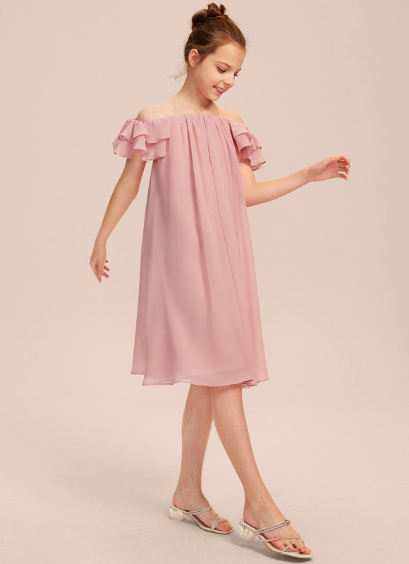 Robe Midi Chiffon Rosée - gallery 6