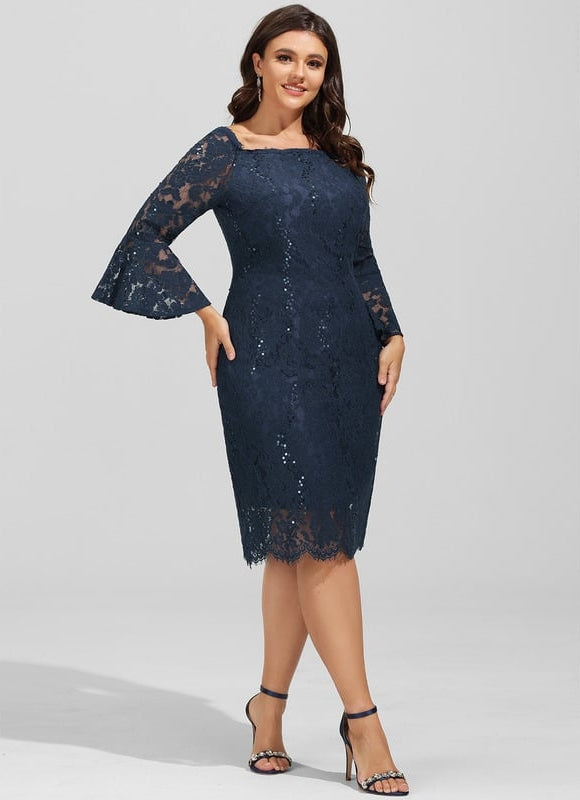 Robe Midi Dentelle Étoilée - gallery 7