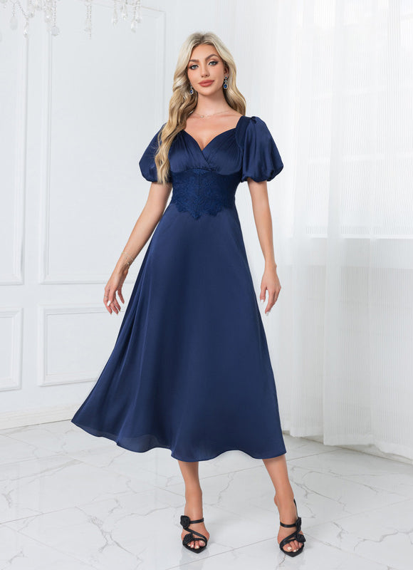 Robe Midi Bleu Marine - gallery 5
