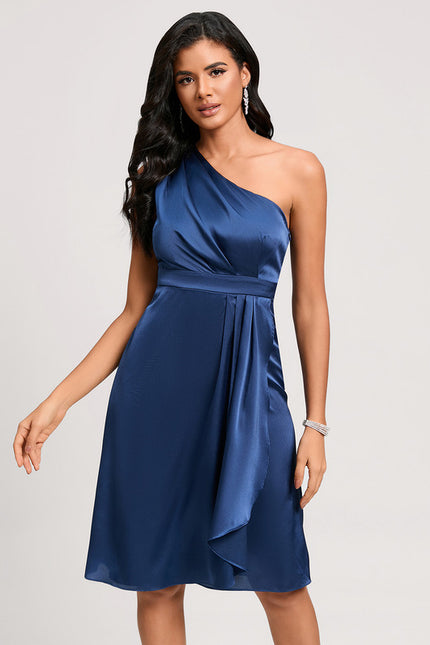 Robe Midi Satinée Unilatérale