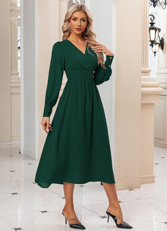 Robe Midi Manches Bouffantes - gallery 9