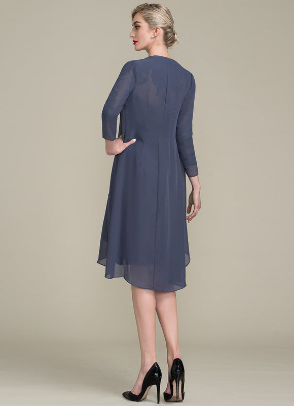 Robe Midi Satin Céleste - gallery 2