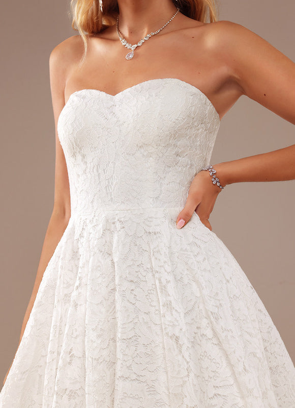 Robe Midi Dentelle Aérée - gallery 5