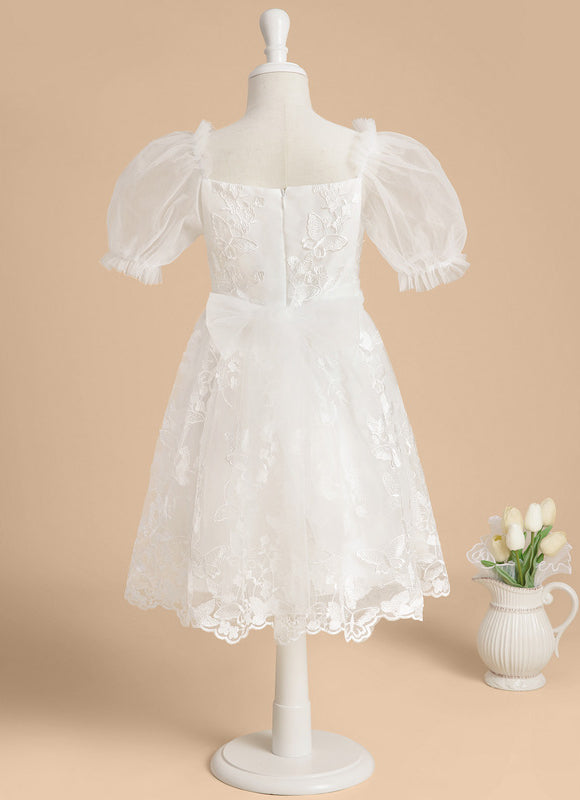 Robe Midi Enfant Dentelle Blanche - gallery 4
