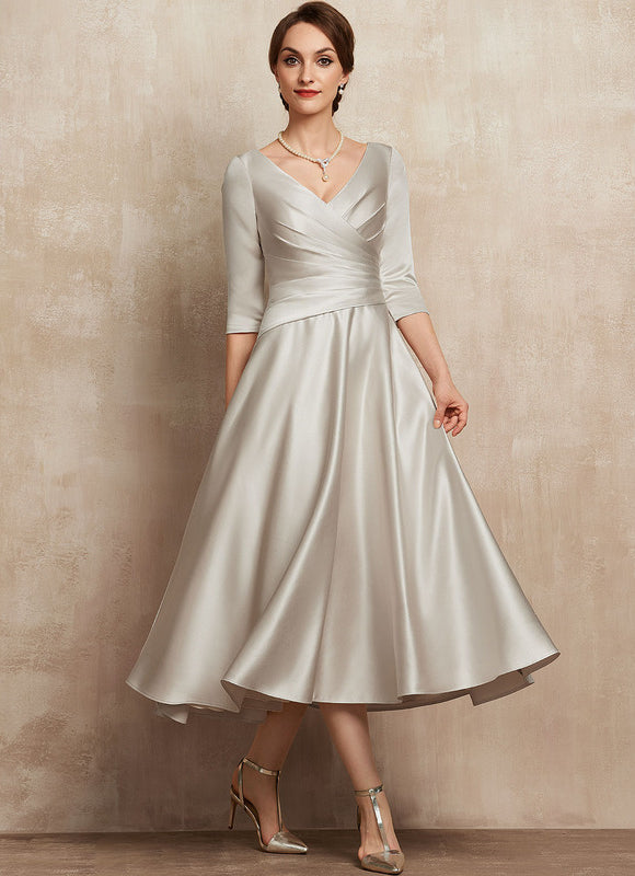 Robe Midi Satinée Éclipse - gallery 1