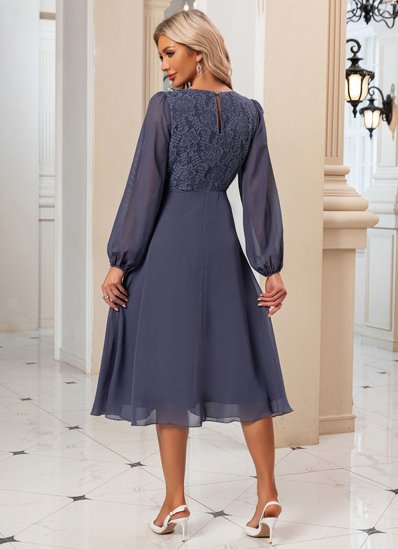 Robe Midi Bordeaux Aérienne - gallery 5