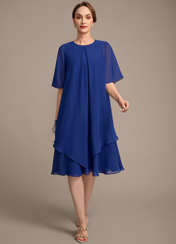 Robe Midi Fluide Bleu Royal - gallery 1