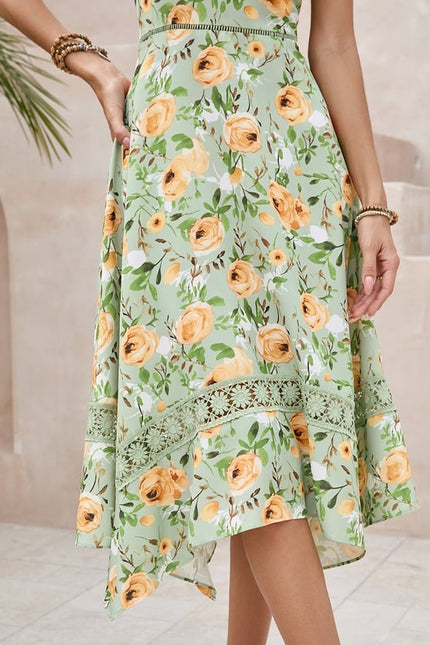 Robe Midi Midi Floral Aquatique - gallery 5