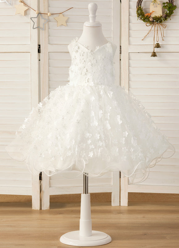 Robe Midi En Tulle Fleuri - gallery 2