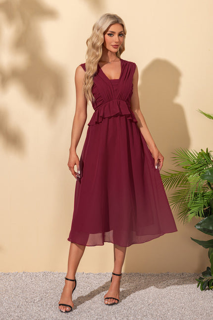 Robe Midi Noire Ajourée - gallery 1