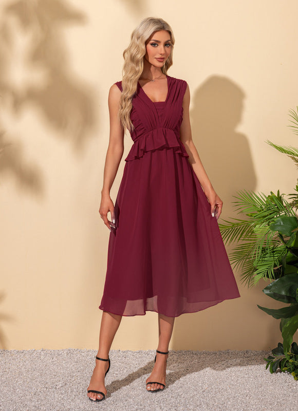 Robe Midi Noire Ajourée - gallery 1