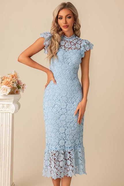 Robe Midi Céleste Dentelle - gallery 2