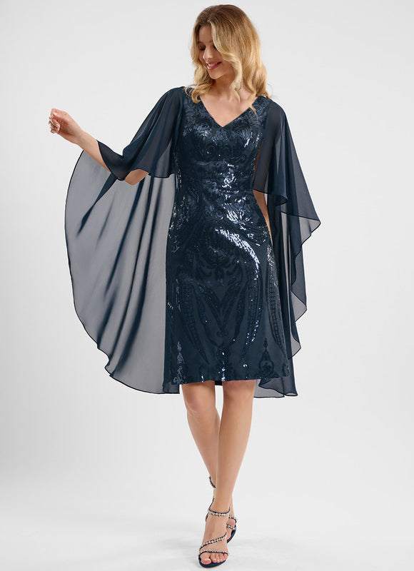 Robe Midi Vêtement Scintillant Fluide - gallery 3