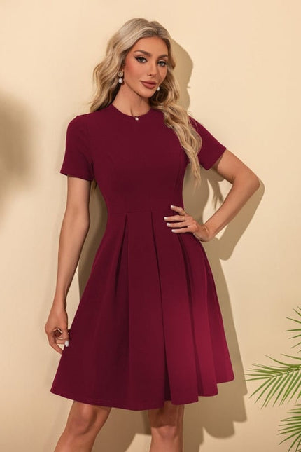 Robe Midi Trapèze Marine - gallery 3