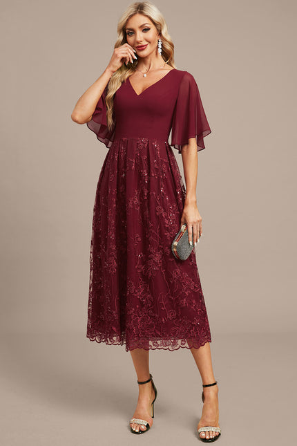 Robe Midi Émeraude Brodée - gallery 3