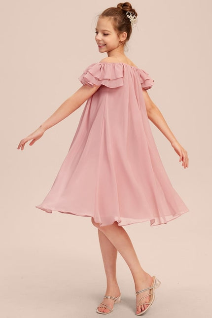 Robe Midi Chiffon Rosée - gallery 7