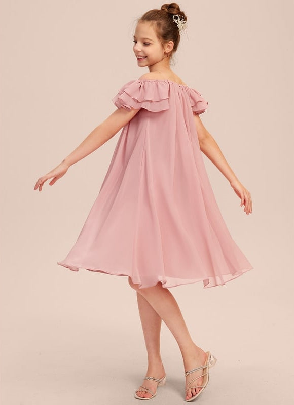 Robe Midi Chiffon Rosée - gallery 7