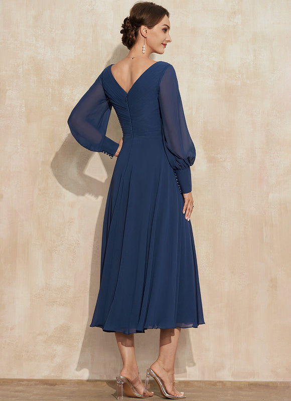 Robe Midi Fluide Marine - gallery 6