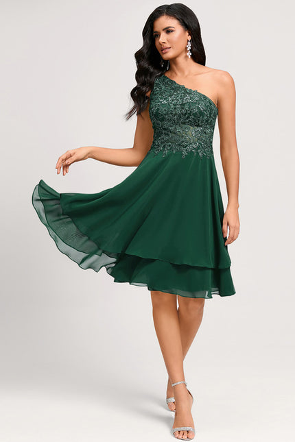 Robe Midi Asymétrique Émeraude