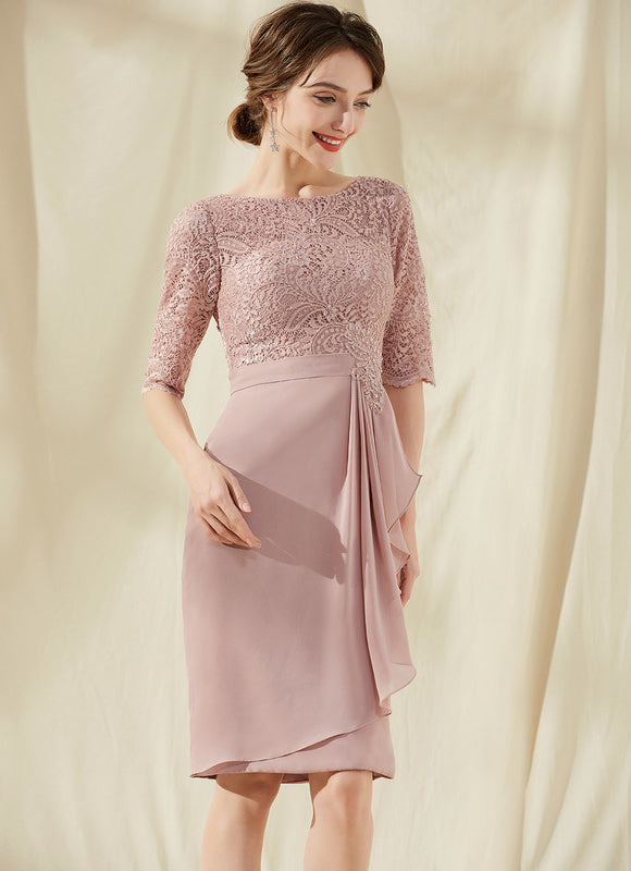 Robe Midi Rose Drapée - gallery 3