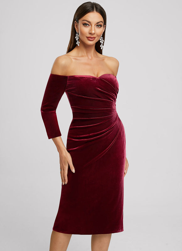 Robe Midi Velours Éclatant - gallery 2