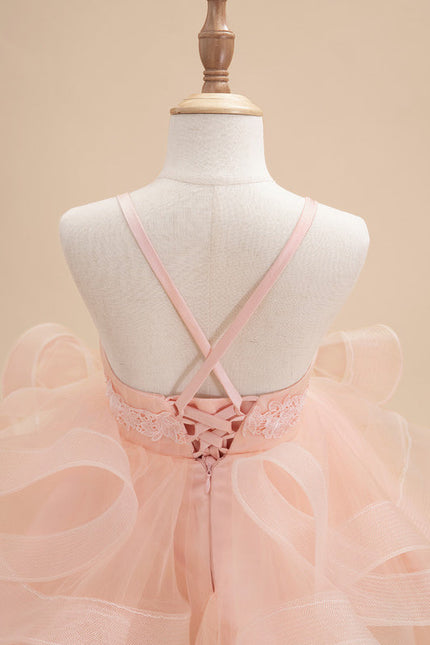 Robe Midi Fille Rose Tulle - gallery 5