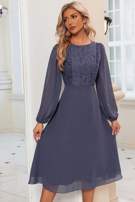 Robe Midi Bordeaux Aérienne - gallery 2