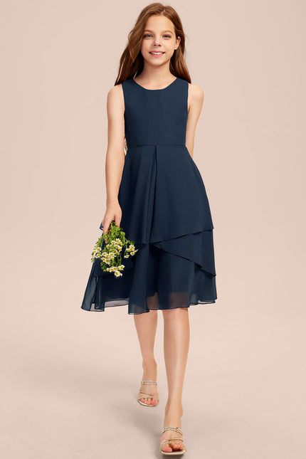 Robe Midi Évasée Marine - gallery 1
