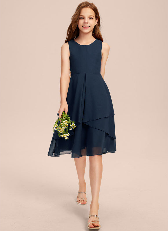 Robe Midi Évasée Marine - gallery 1