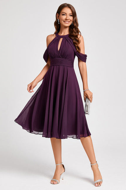Robe Midi Violet Fluide - gallery 2