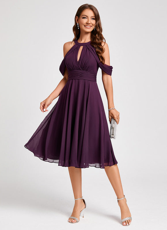 Robe Midi Violet Fluide - gallery 2