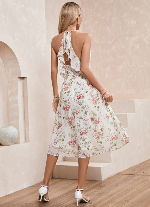 Robe Midi Florale Évasée - gallery 2