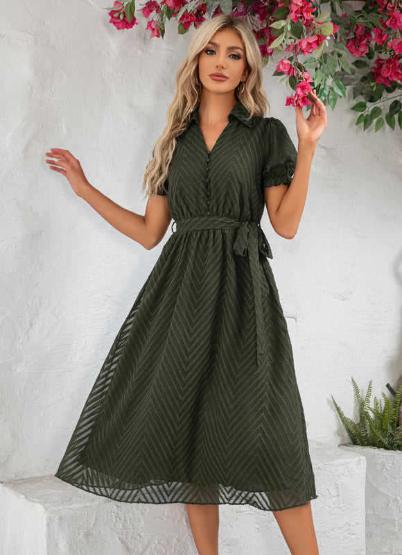 Robe Midi Chic Rayée - gallery 7