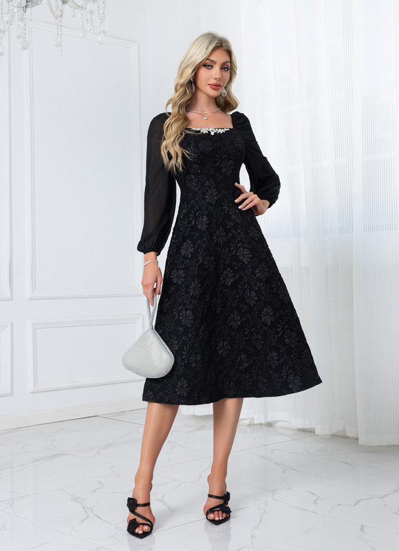 Robe Midi Col Carré