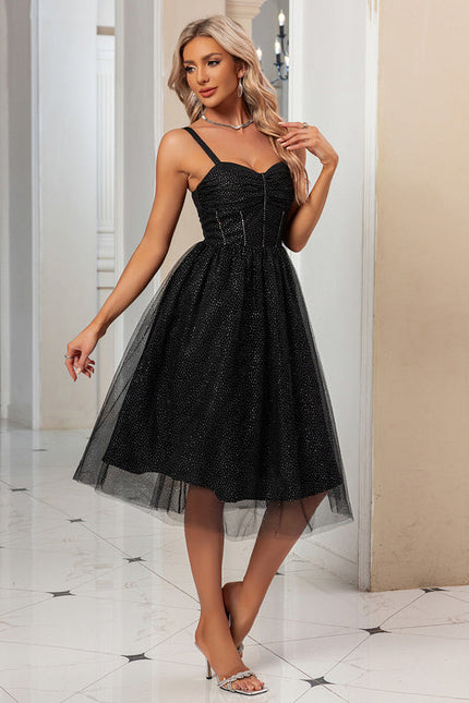 Robe Midi Tulle Scintillante - gallery 2