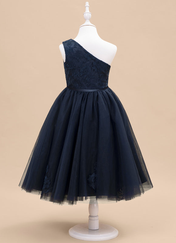 Robe Midi Tulle Une-Épaule - gallery 4