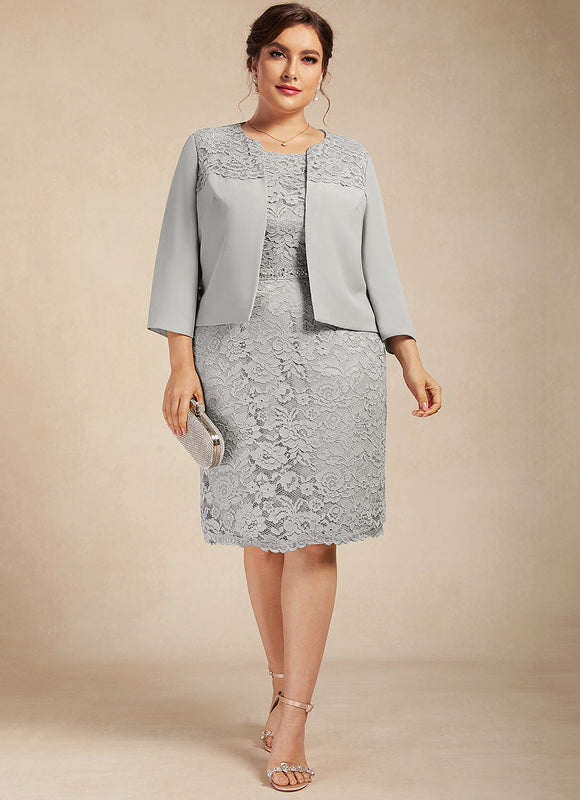 Robe Midi Élégance Grise - gallery 9